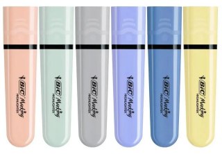 Zakreślacz Flat Pastel mix 6szt BIC