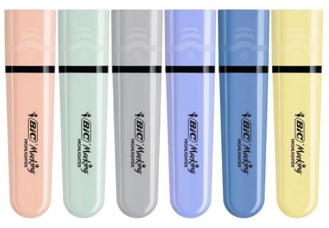 Zakreślacz Flat Pastel mix 6szt BIC