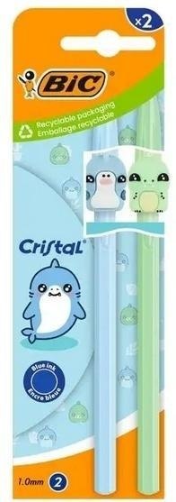 Długopis Cristal Figurine 1mm niebieski 2szt BIC