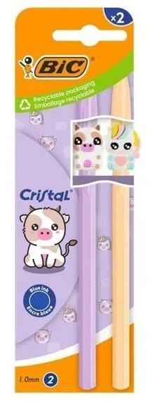 Długopis Cristal Figurine 1mm niebieski 2szt BIC