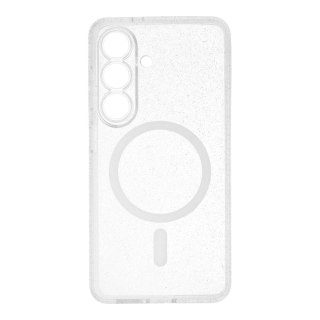 Futerał do Samsung S26 Clear Mag Cover (STR / CAMERA PROTECTION) zgodny z MagSafe transparentny glitter