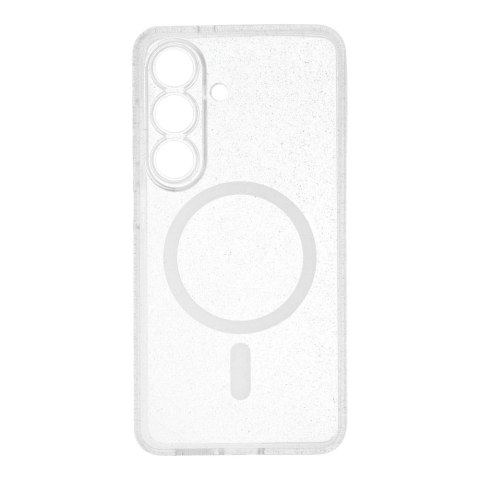 Futerał do Samsung S26 Clear Mag Cover (STR / CAMERA PROTECTION) zgodny z MagSafe transparentny glitter