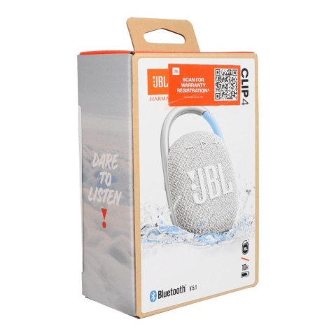 Głośnik bezprzewodowy 5W 10h JBL CLIP 4 ECO biały