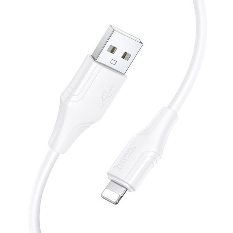 Kabel USB A do Lightning Hoco 2,4A silikonowy 1 m X124 biały