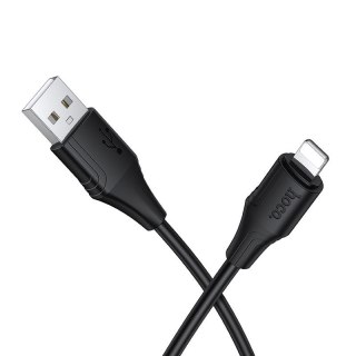 Kabel USB A do Lightning Hoco 2,4A silikonowy 1 m X124 czarny