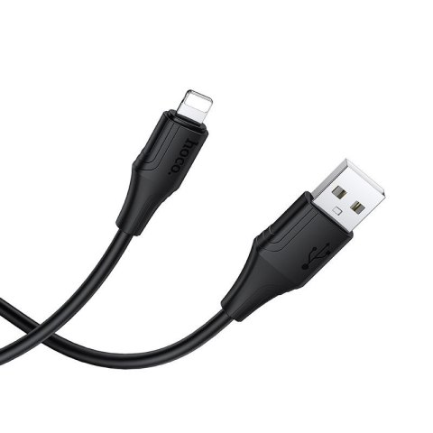 Kabel USB A do Lightning Hoco 2,4A silikonowy 1 m X124 czarny