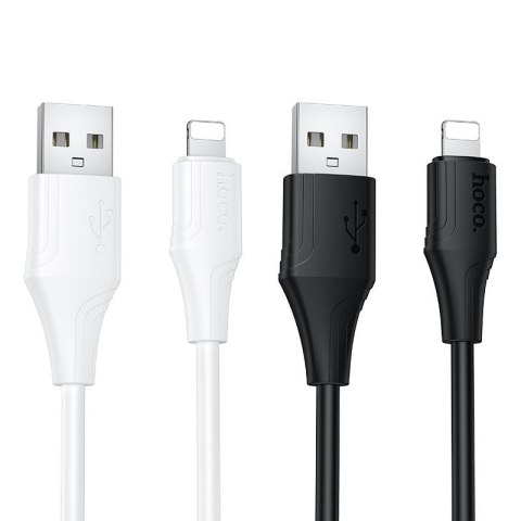 Kabel USB A do Lightning Hoco 2,4A silikonowy 1 m X124 czarny