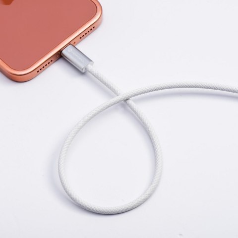 Kabel USB C do USB C Forcell F-Energy QC4.0 PD 3A 60W Cafule Color 1,2 m ACYH23 biały