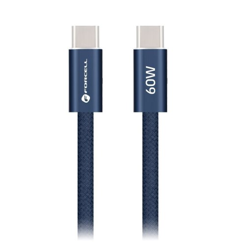 Kabel USB C do USB C Forcell F-Energy QC4.0 PD 3A 60W Cafule Color 1,2 m ACYH23 granatowy
