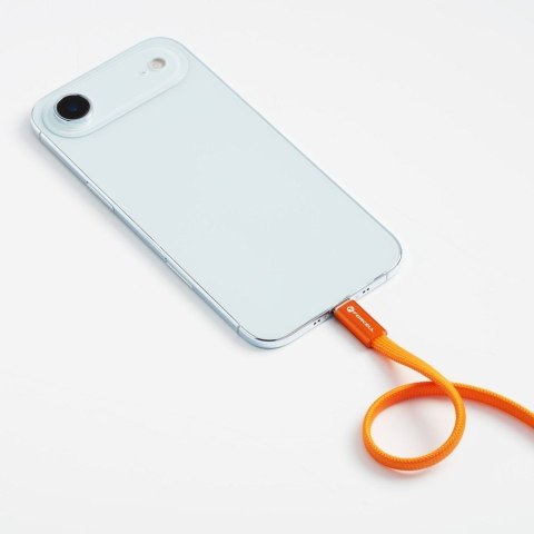 Kabel USB C do USB C Forcell F-Energy QC4.0 PD 3A 60W Cafule Flat 1,2 m CCFN23 pomarańczowy