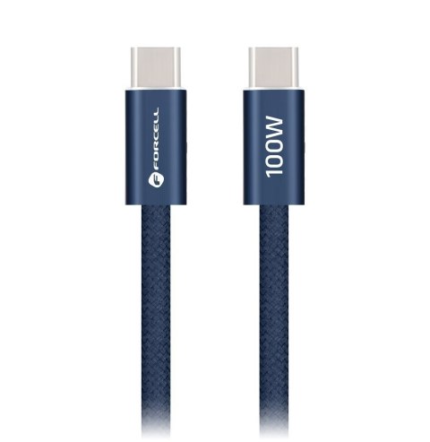 Kabel USB C do USB C Forcell F-Energy QC4.0 PD 5A 100W Cafule Color 1,2 m ACYH23 granatowy