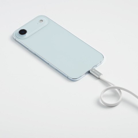 Kabel USB C do USB C Forcell F-Energy QC4.0 PD 5A 100W Cafule Flat 1,2 m CCFN23 biały