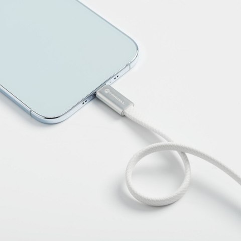 Kabel USB C do USB C Forcell F-Energy QC4.0 PD 5A 240W Cafule Flat 1,2 m CCFN23 biały