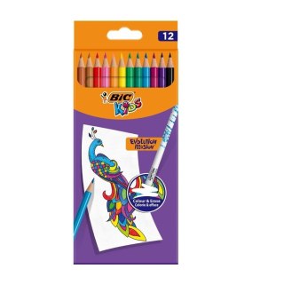 Kredki ołówkowe Kids Evolution Illusion 12 kol BIC