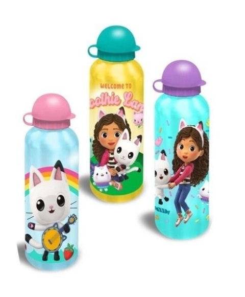 Bidon aluminiowy Koci Domek Gabi 500ml MIX