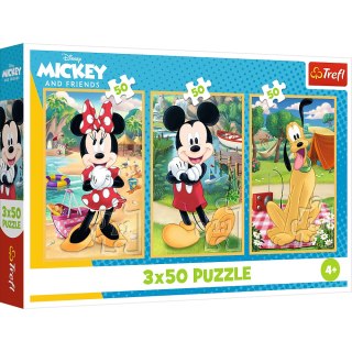 Puzzle - 3x50 - Myszki na wakacjach - Disney - Trefl 34881