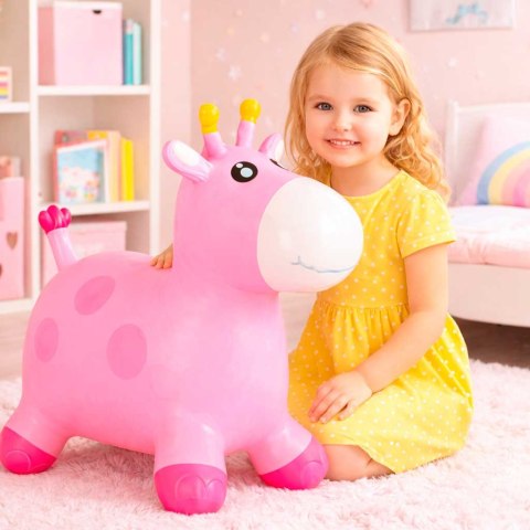 Skoczek gumowy dla dzieci do skakania żyrafa