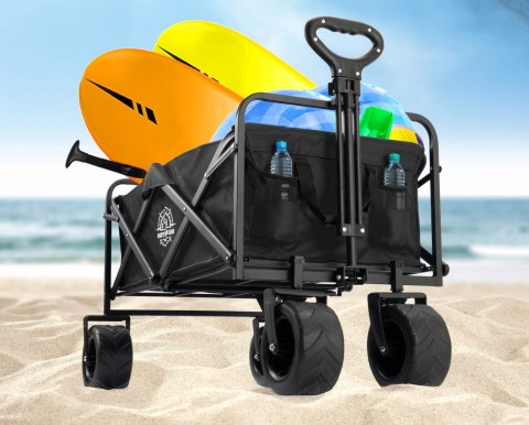 Wózek transportowy plażowy składany KORAL czarny
