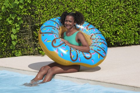 Koło Do Pływania Donut Pączek Niebieski 107 cm Bestway 36118