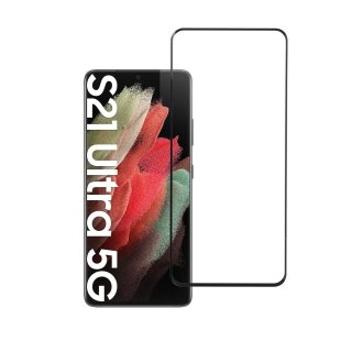 Szkło hartowane do Samsung Galaxy S21 ULTRA (full glue / case friendly) Blue Star 5D czarne