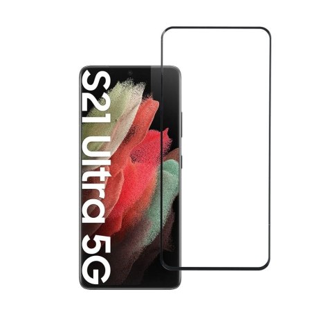 Szkło hartowane do Samsung Galaxy S21 ULTRA (full glue / case friendly) Blue Star 5D czarne