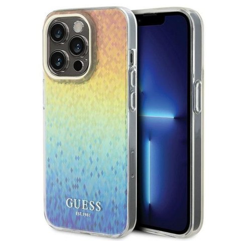 GUESS futerał do IPHONE 14 Pro GUHCP14LHDECMI (IML Faceted Mirror / disco iridescent) wielokolorowy