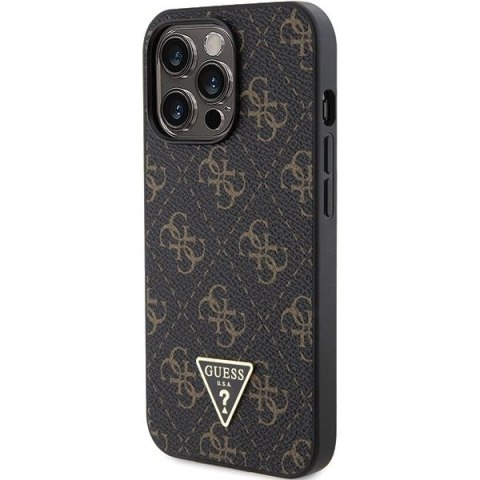 GUESS futerał do IPHONE 14 Pro GUHCP14LPG4GPK (4G Triangle Metal Logo) czarny