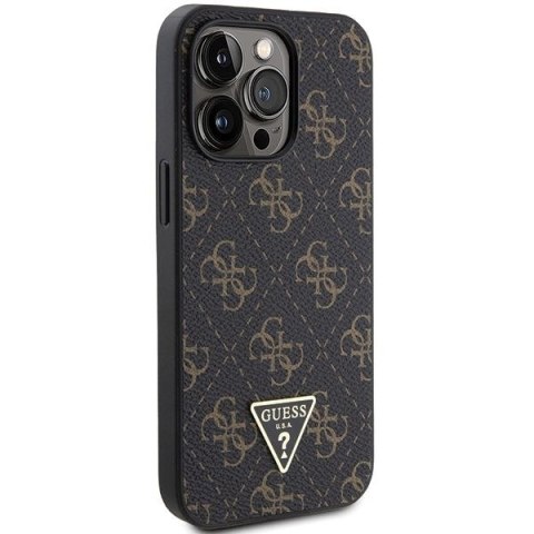 GUESS futerał do IPHONE 14 Pro GUHCP14LPG4GPK (4G Triangle Metal Logo) czarny