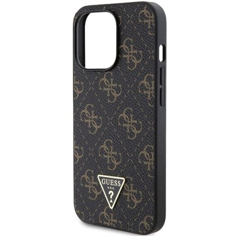 GUESS futerał do IPHONE 14 Pro GUHCP14LPG4GPK (4G Triangle Metal Logo) czarny