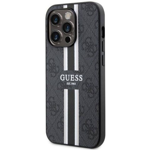 GUESS futerał do IPHONE 14 Pro Max kompatybilny z MagSafe GUHMP14XP4RPSK (4G Printed Stripes) czarny