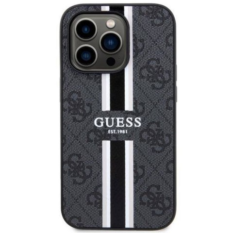 GUESS futerał do IPHONE 14 Pro Max kompatybilny z MagSafe GUHMP14XP4RPSK (4G Printed Stripes) czarny