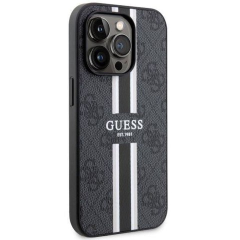 GUESS futerał do IPHONE 14 Pro Max kompatybilny z MagSafe GUHMP14XP4RPSK (4G Printed Stripes) czarny
