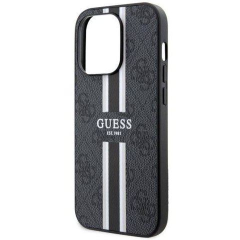 GUESS futerał do IPHONE 14 Pro Max kompatybilny z MagSafe GUHMP14XP4RPSK (4G Printed Stripes) czarny