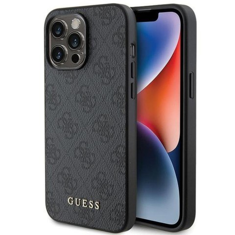 GUESS futerał do IPHONE 15 Pro Max GUHCP15XG4GFGR (4G Metal Logo) szary