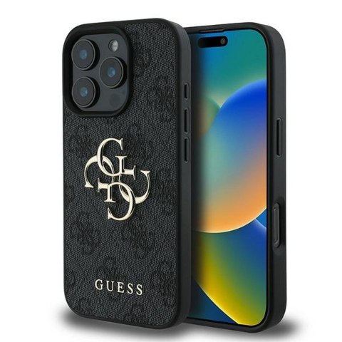 GUESS futerał do IPHONE 16 Pro GUHCP16L4GMGGR (4G PU Big Logo) czarny