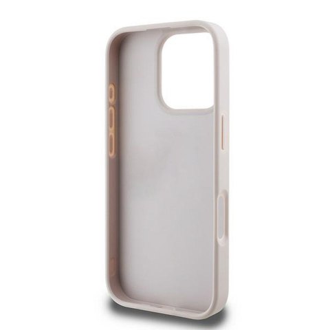 GUESS futerał do IPHONE 16 Pro Max GUHCP16XG4GLPI (4G PU Bottom Stripe) różowy