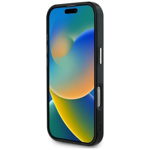 GUESS futerał do IPHONE 16 Pro kompatybilny z MagSafe GUHMP16LHG4PRTGK (IML Metal Glitter 4G Circle Triangle) czarny