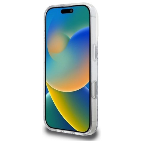 GUESS futerał do IPHONE 16 Pro kompatybilny z MagSafe GUHMP16LRGRGES (Resin Gradient Glitter) silver