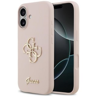 GUESS futerał do IPHONE 17 GUHCP17SSC4GSMP (Silicone W/ Big 4G Script) różowy
