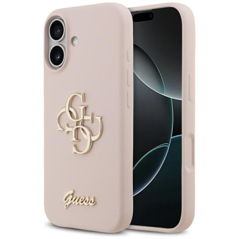 GUESS futerał do IPHONE 17 GUHCP17SSC4GSMP (Silicone W/ Big 4G Script) różowy