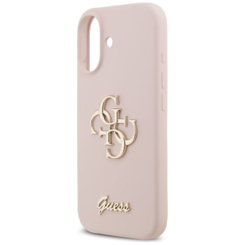 GUESS futerał do IPHONE 17 GUHCP17SSC4GSMP (Silicone W/ Big 4G Script) różowy