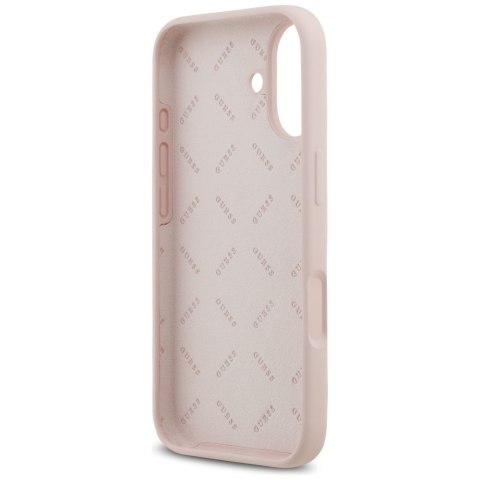 GUESS futerał do IPHONE 17 GUHCP17SSC4GSMP (Silicone W/ Big 4G Script) różowy