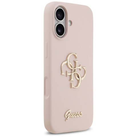 GUESS futerał do IPHONE 17 GUHCP17SSC4GSMP (Silicone W/ Big 4G Script) różowy