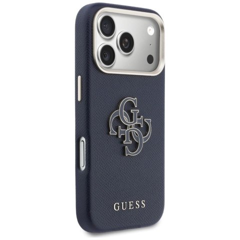 GUESS futerał do IPHONE 17 Pro Max GUHCP17X5PS4RGGB (PU FW Resin Logo) niebieski
