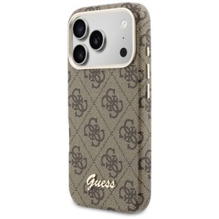 GUESS futerał do IPHONE 17 Pro Max kompatybilny z MagSafe GUHMP17X5P4FWMSW (PU FW 4G Script) brązowy