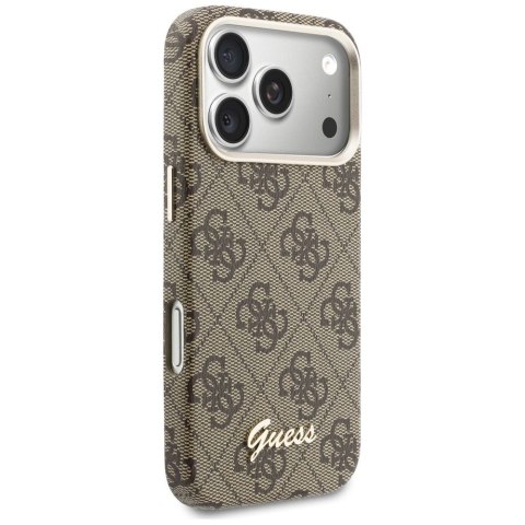 GUESS futerał do IPHONE 17 Pro Max kompatybilny z MagSafe GUHMP17X5P4FWMSW (PU FW 4G Script) brązowy