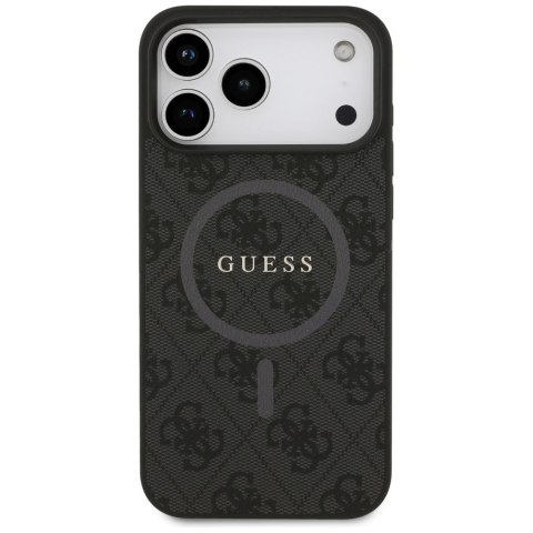 GUESS futerał do IPHONE 17 Pro Max kompatybilny z MagSafe GUHMP17XG4GFRK (PU 4G Ring Classic Logo) czarny