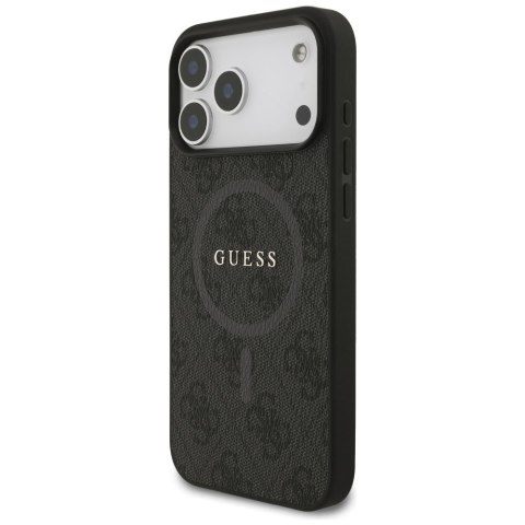 GUESS futerał do IPHONE 17 Pro Max kompatybilny z MagSafe GUHMP17XG4GFRK (PU 4G Ring Classic Logo) czarny
