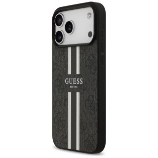 GUESS futerał do IPHONE 17 Pro Max kompatybilny z MagSafe GUHMP17XP4RPSK (4G Printed Stripes) czarny