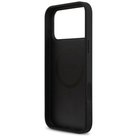 GUESS futerał do IPHONE 17 Pro Max kompatybilny z MagSafe GUHMP17XP4RPSK (4G Printed Stripes) czarny